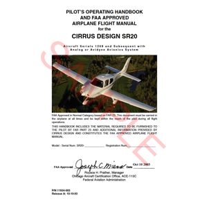 SR20 FAA POH (11934-003, Avidyne)