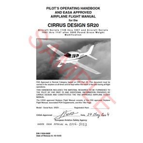 SR20 EASA POH (11934-002E, Vacuum)