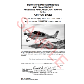SR22 Argentina POH (13772-002AR, Perspective)