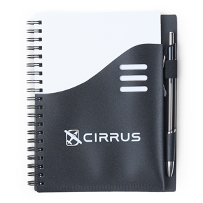 Spiral Notebook with Wave Pocket