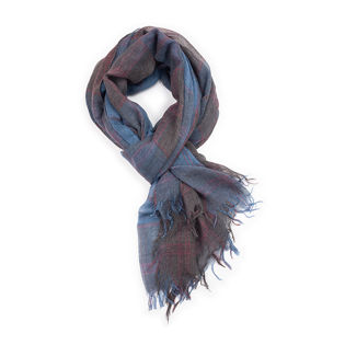 Purple and Blue Plaid Scarf