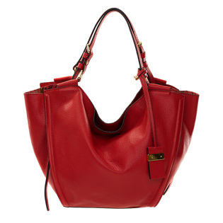 Medium Red Leather Shoulder Bag