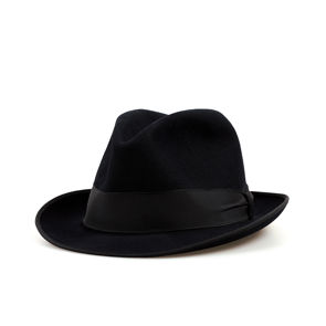 Black Wool Felt Safari Fedora