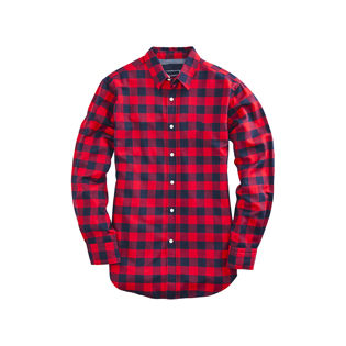 Plaid Merino Wool Button Up Shirt
