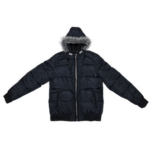 Down Jacket with Fur Trim