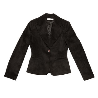 Single Button Velvet Jacket