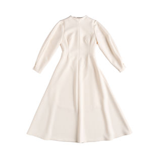 Long Sleeve Fitted A-line Dress