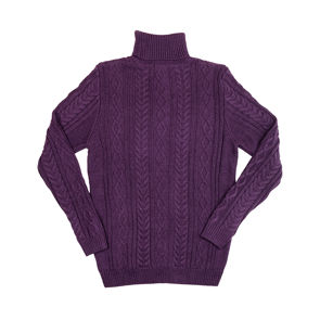 Oversize Cable-knit Turtleneck Sweater