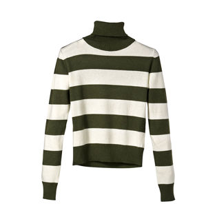 Striped Turtleneck Sweater