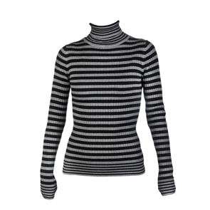 Knit Striped Turtleneck Sweater