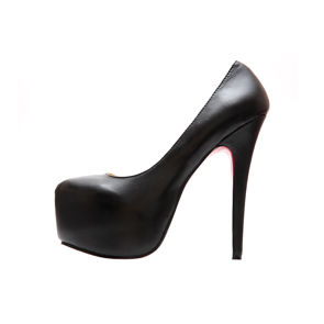 Platform Leather Pumps