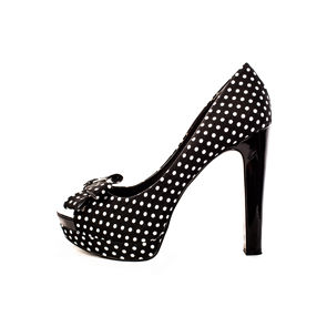 Open-toe Polka-dot Pumps