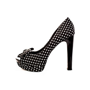 Open-toe Polka-dot Pumps