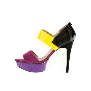 Multi-colored Platform Sandal Pumps