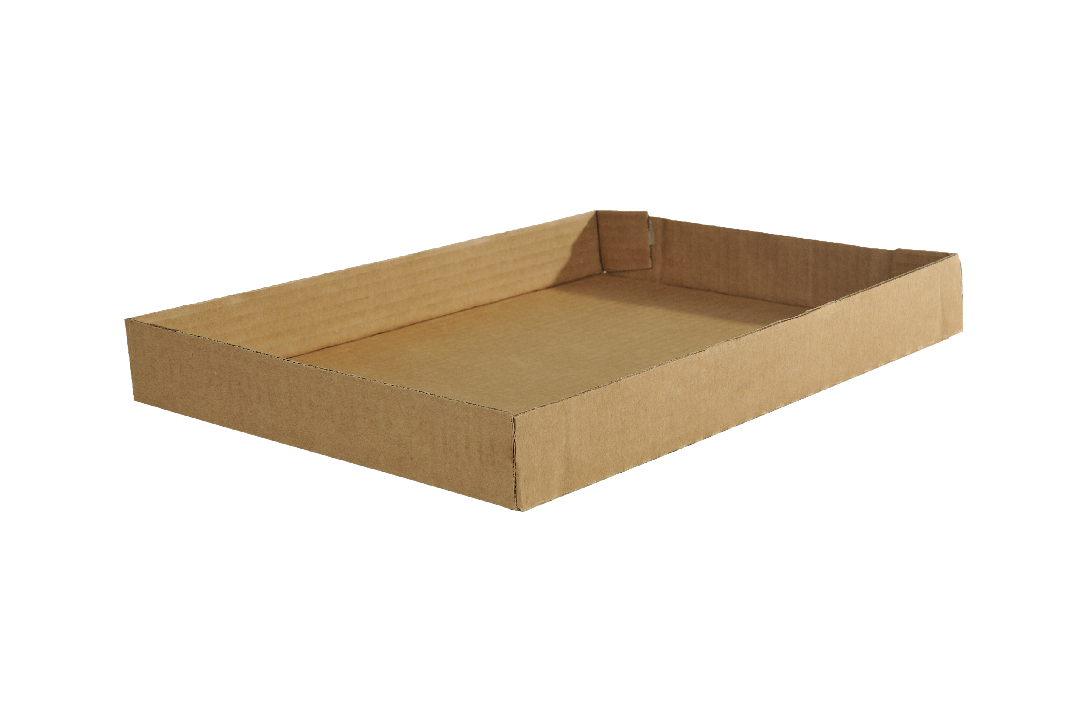 15 5/8 x 10 3/8 x 3 32-ECT B-Flute Millcraft Kraft 24 pk Standard Corrugated Trays 1400/PL