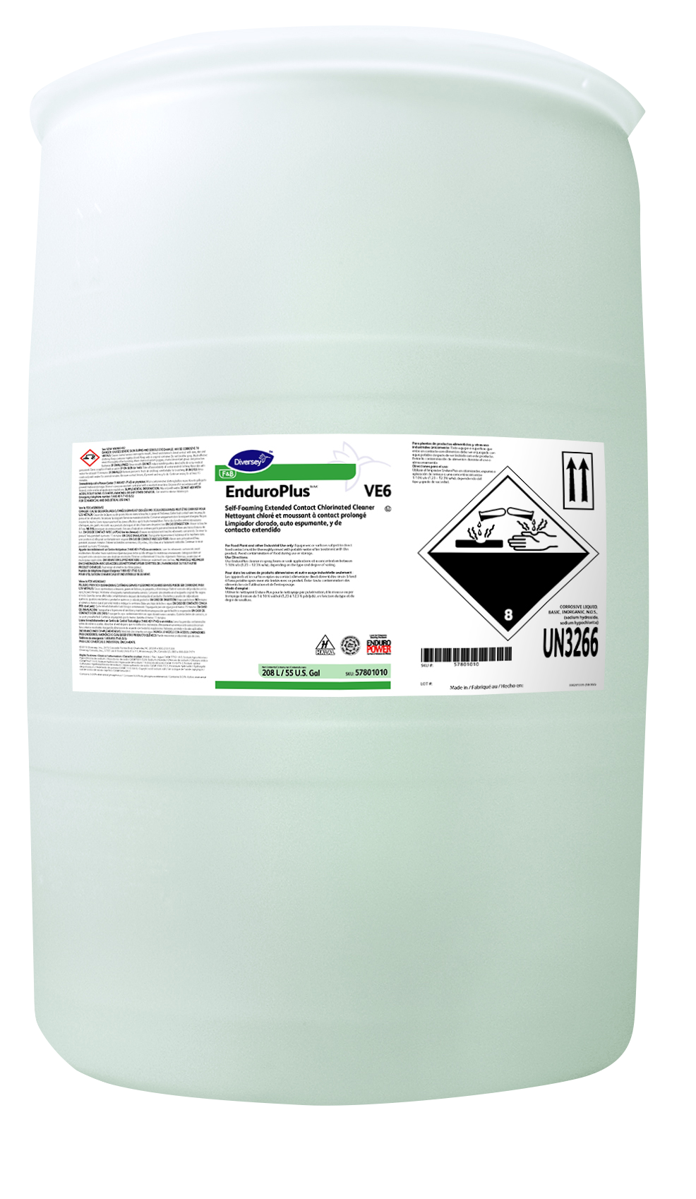 Craft Brewery Supplies Diversey  EA Enduro Plus 55 Gal Drum