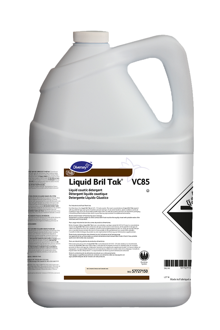 Craft Brewery Supplies Diversey  CT Liquid Bril Tak VC85 -4 GAL ( 3.78L ) per CTN