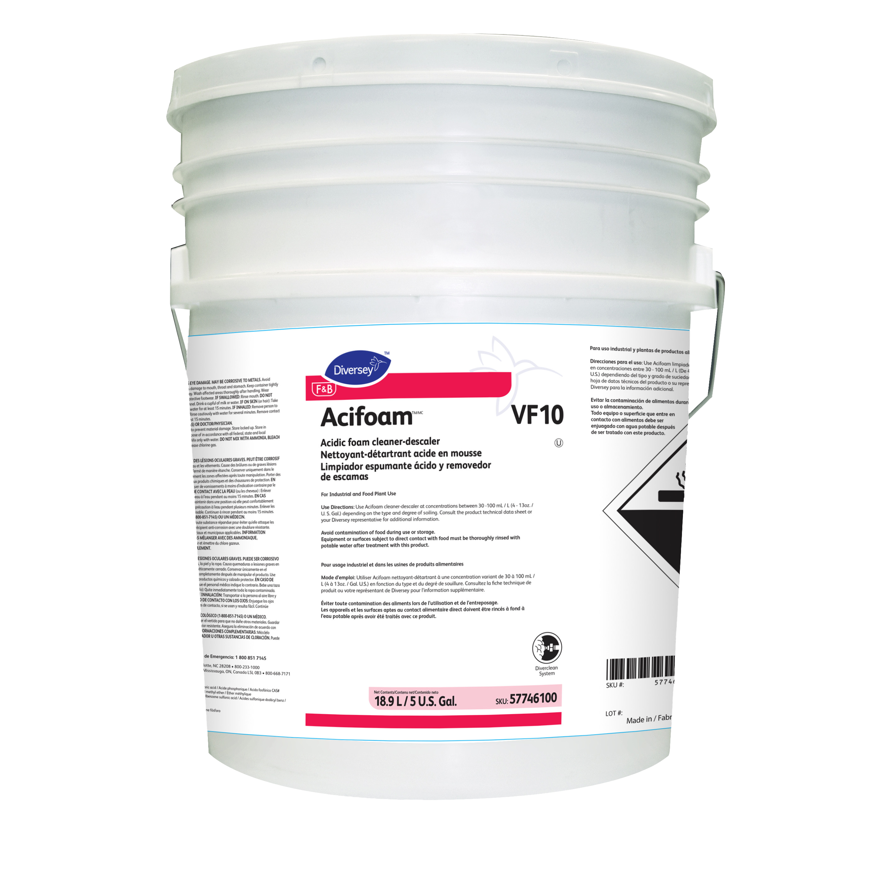 Craft Brewery Supplies Diversy  EA Acifoam 5 gal pail
