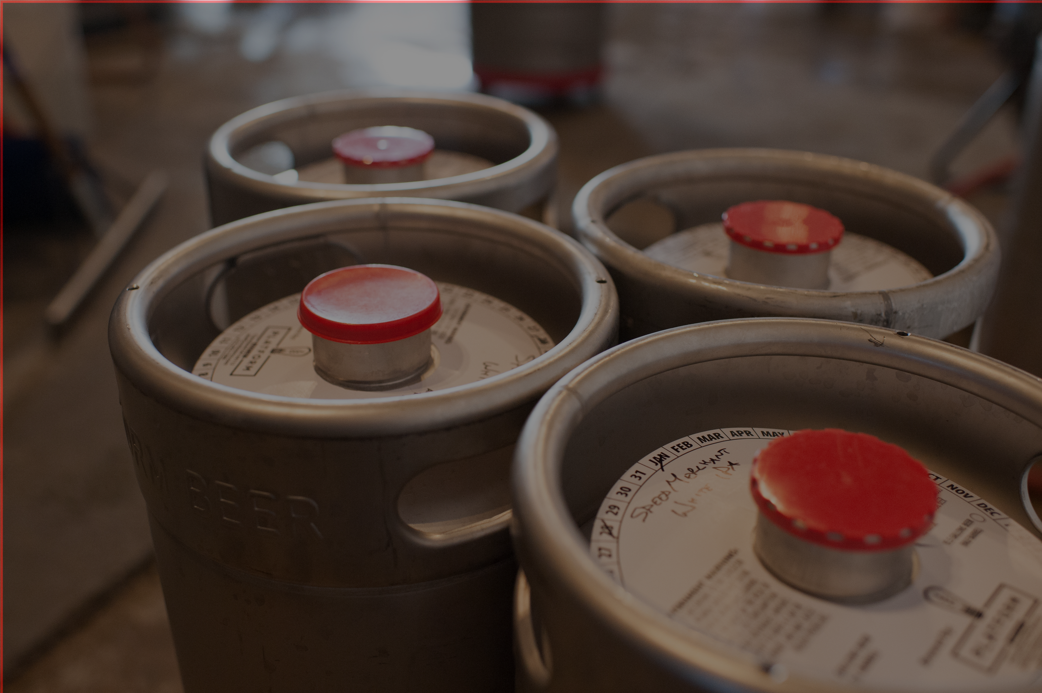 Group of kegs