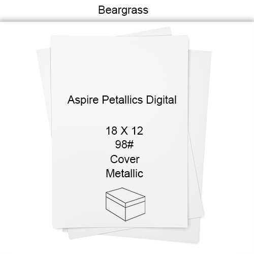 18 X 12 98# 82M 12 PT Beargrass Metallic Aspire Petallics Digital - Cover CT  125/PK 500/CT