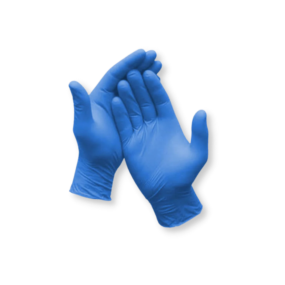 -   Blue Personal Protective Equipment Gloves  BX 3.5 Mil - Large - Nitrile Powder Free- 200/Box - 10 BX/CT