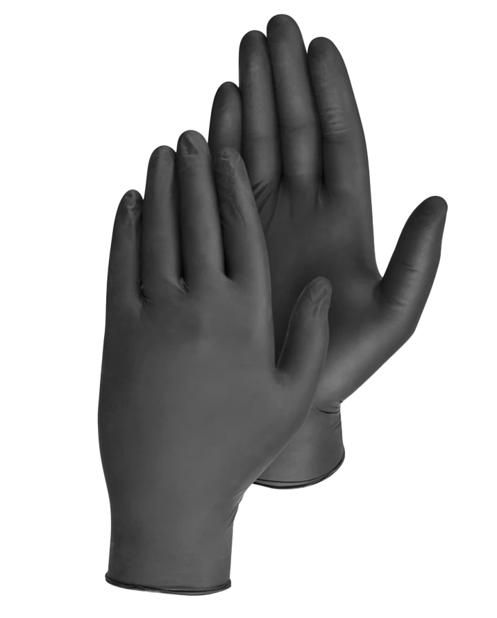 Black Gloves  6 Mil Barrier Nitrile EXAM Powder Free XL; 100/box 10 bx