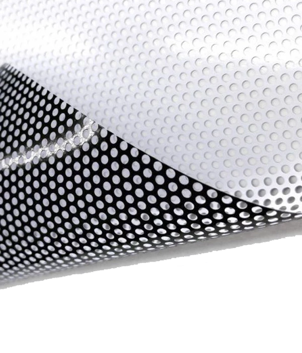 60" X 164' 333#  White/Black Gloss Window Perf 70/30 0 3" - RL One Way Latex UV Eco-Solvent