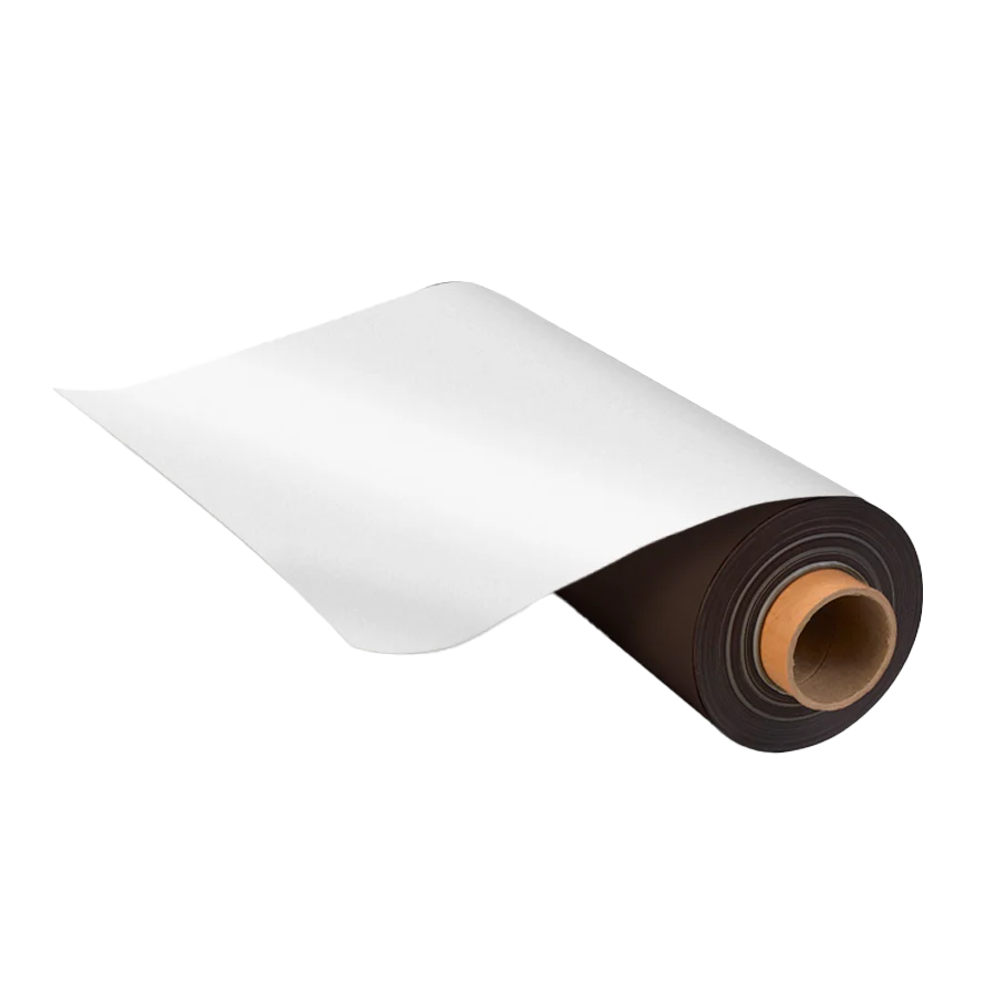 24 3/8" X 50'   White Matte Hi-Force Magnet  3"  RL 20 Mil High Energy Printable Vinyl S E UV