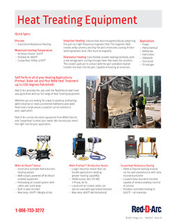 Heat Treating Equipment Spec Sheet
