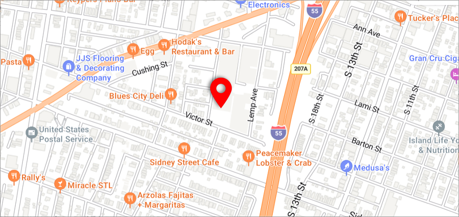 Map of St. Louis branch