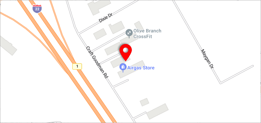 Map of Memphis branch