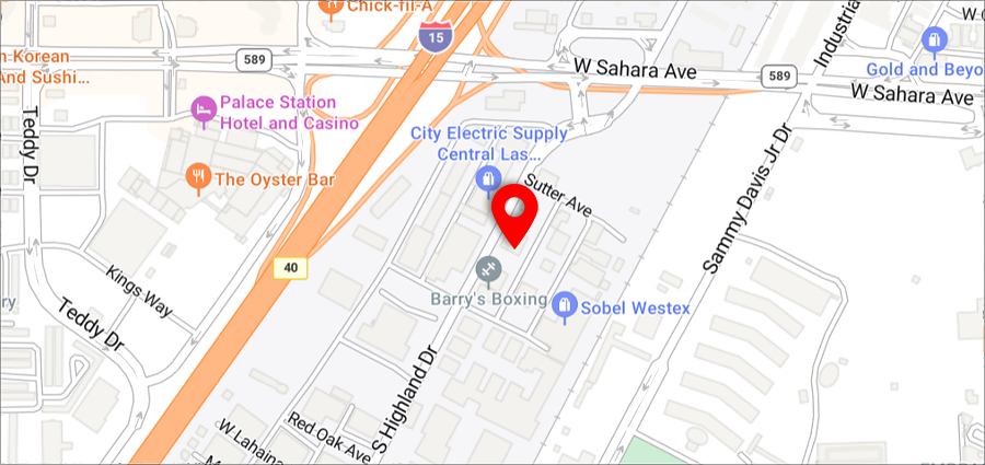 Map of Las Vegas branch