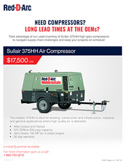 Sullair 375HH Air Compressor Used Flyer