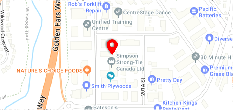 Map of Vancouver branch