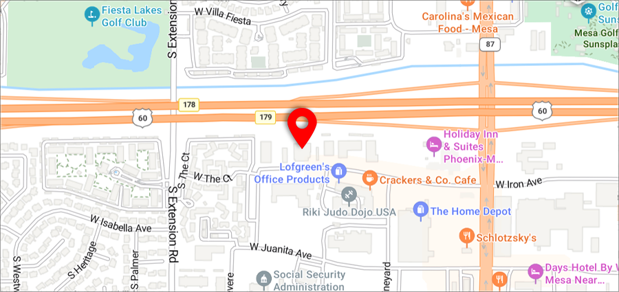 Map of Phoenix branch