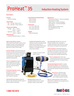 Miller ProHeat35 Spec Sheet