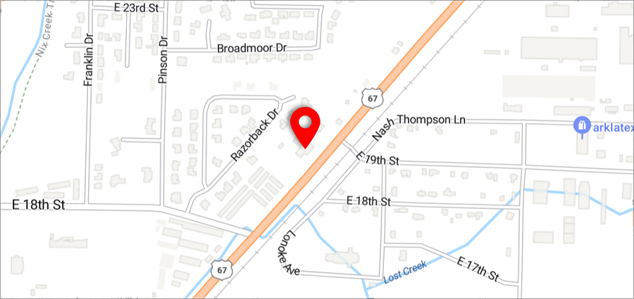 Map of Texarkana branch