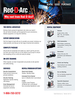 Why Rent from Red-D-Arc flyer