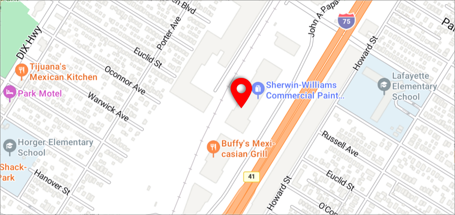 Carte de l'agence de Detroit