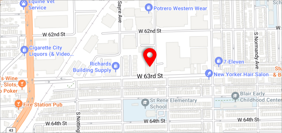 Carte de l'agence de Chicago