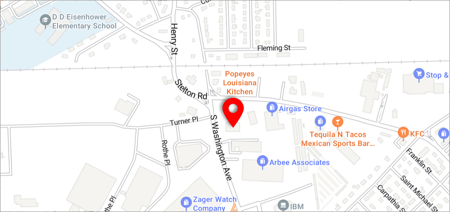 Carte de l'agence de Piscataway