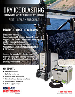 Décapage à la glace sèche flyer pavage et asphalte