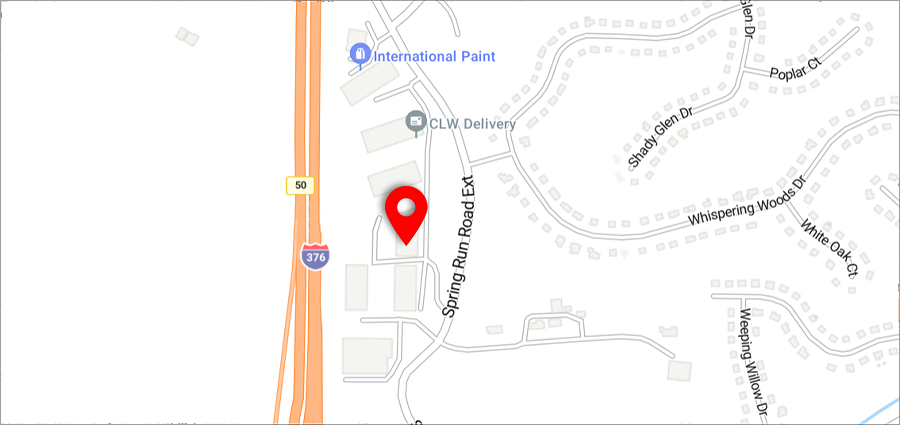 Carte de l'agence de Pittsburgh