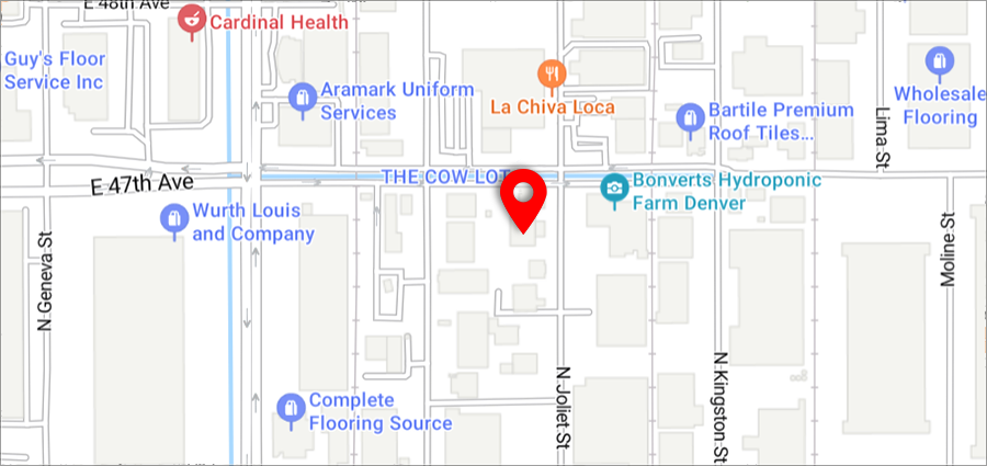 Carte de l'agence de Denver