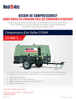Sullair 375HH compresseur d'air équipement d'occasion flyer