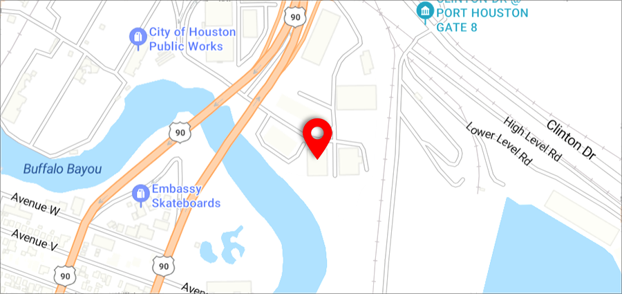 Carte du centre d'automatisation des soudures de Houston