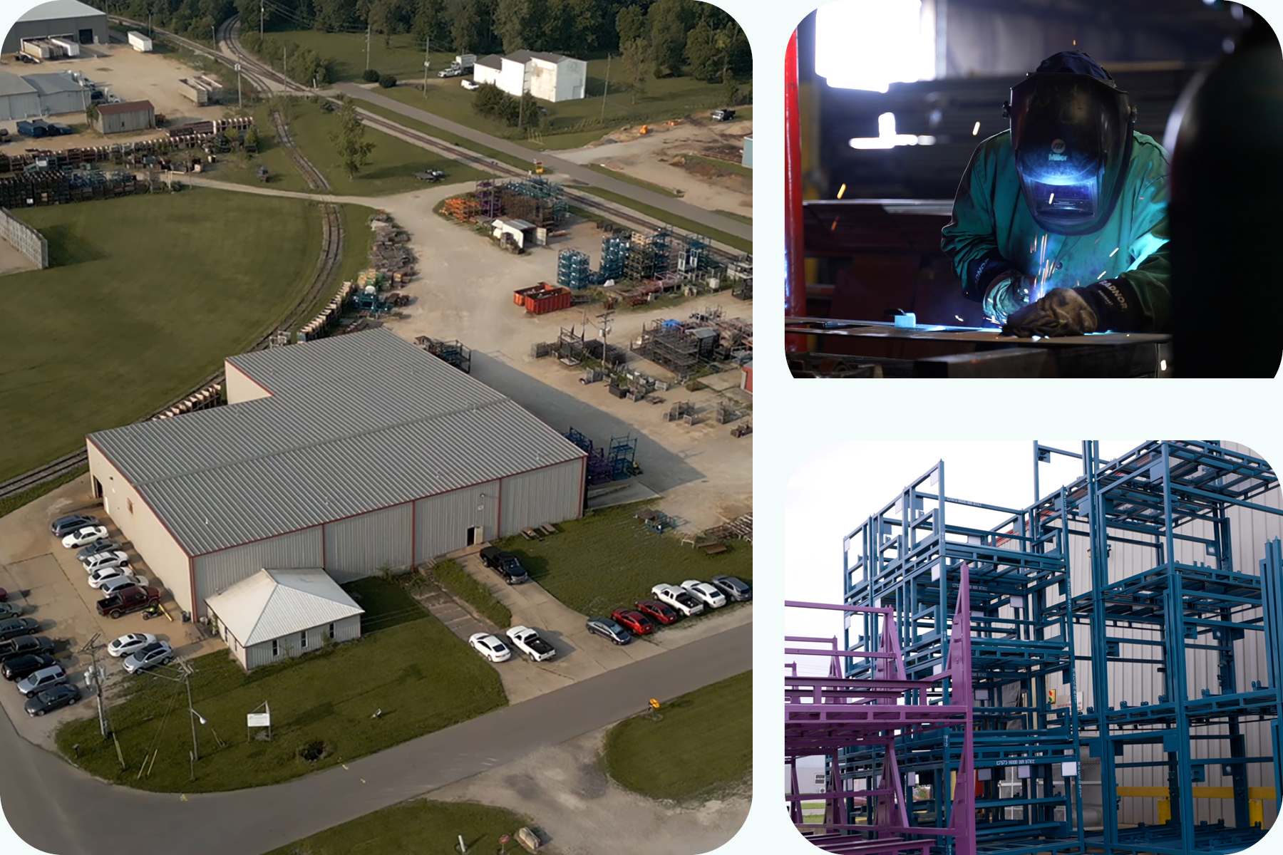 Collage of industrial containers fabrication facilty