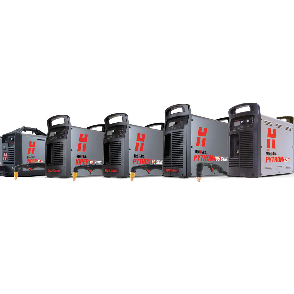 Group of Hypertherm plasma cutters.