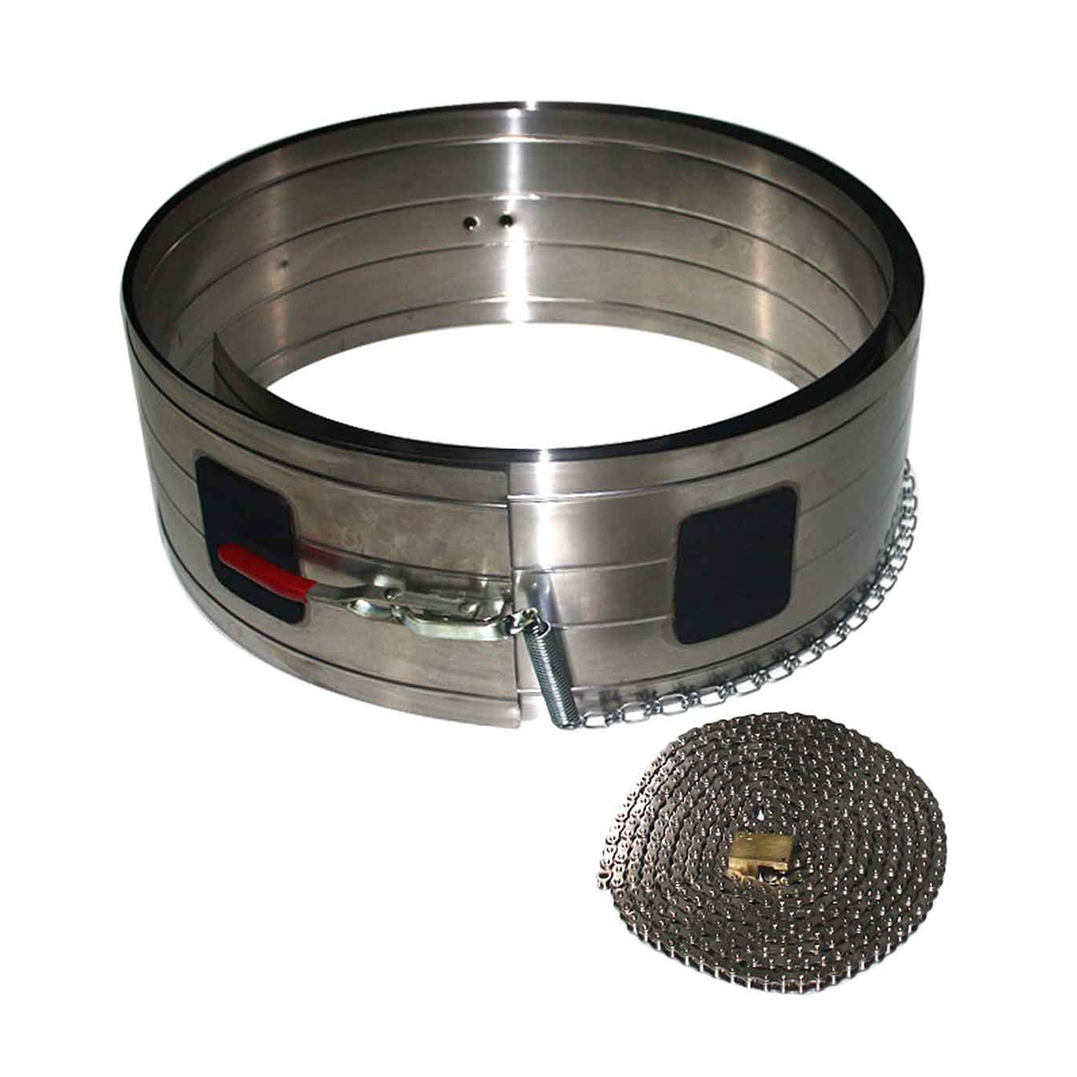 A stainless steel H&M Band Pipe Beveler.