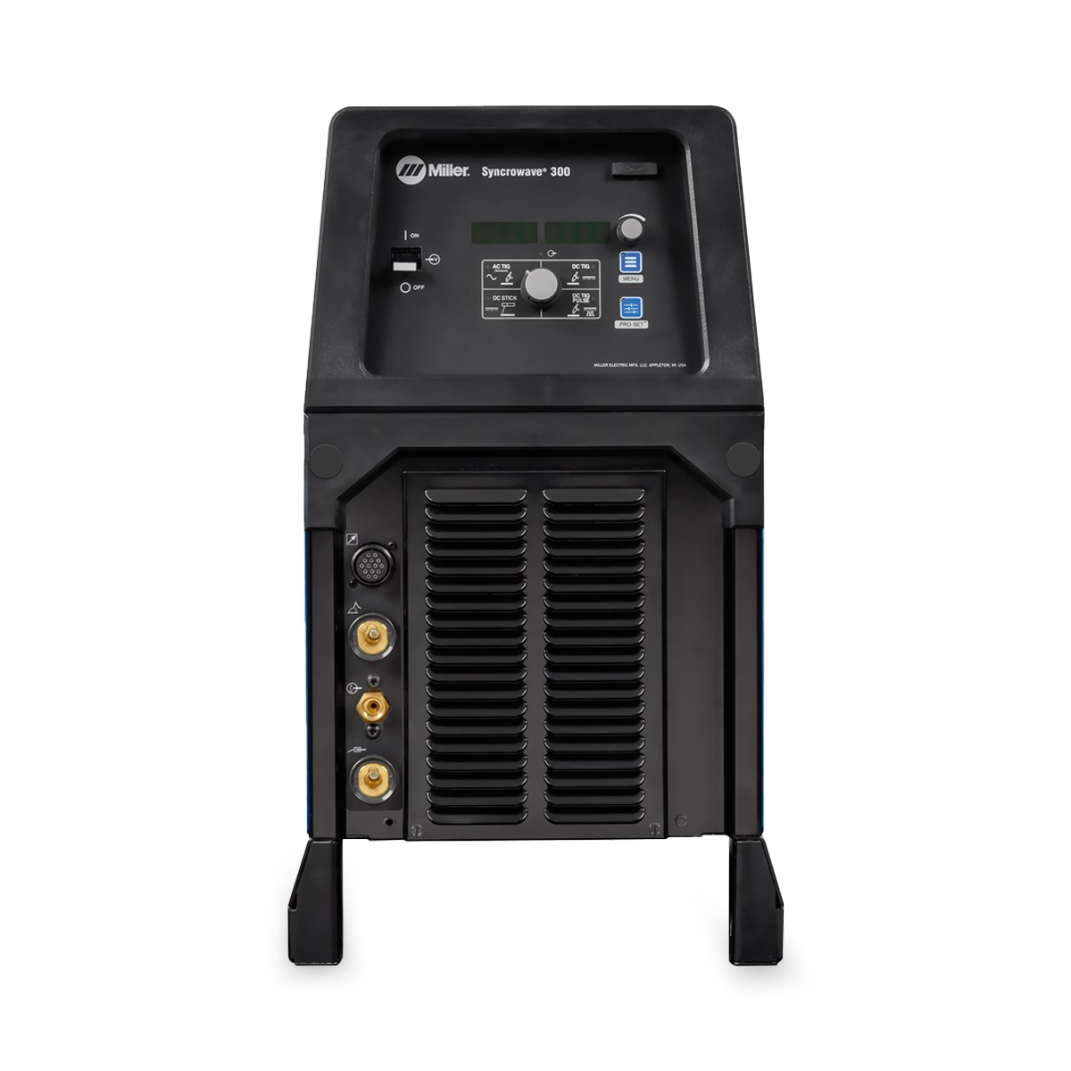 Front of Miller Syncrowave 300 TIG welder.